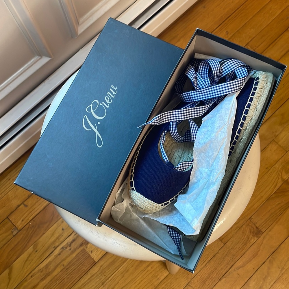 NWT Brand New J. Crew Blue Espadrilles